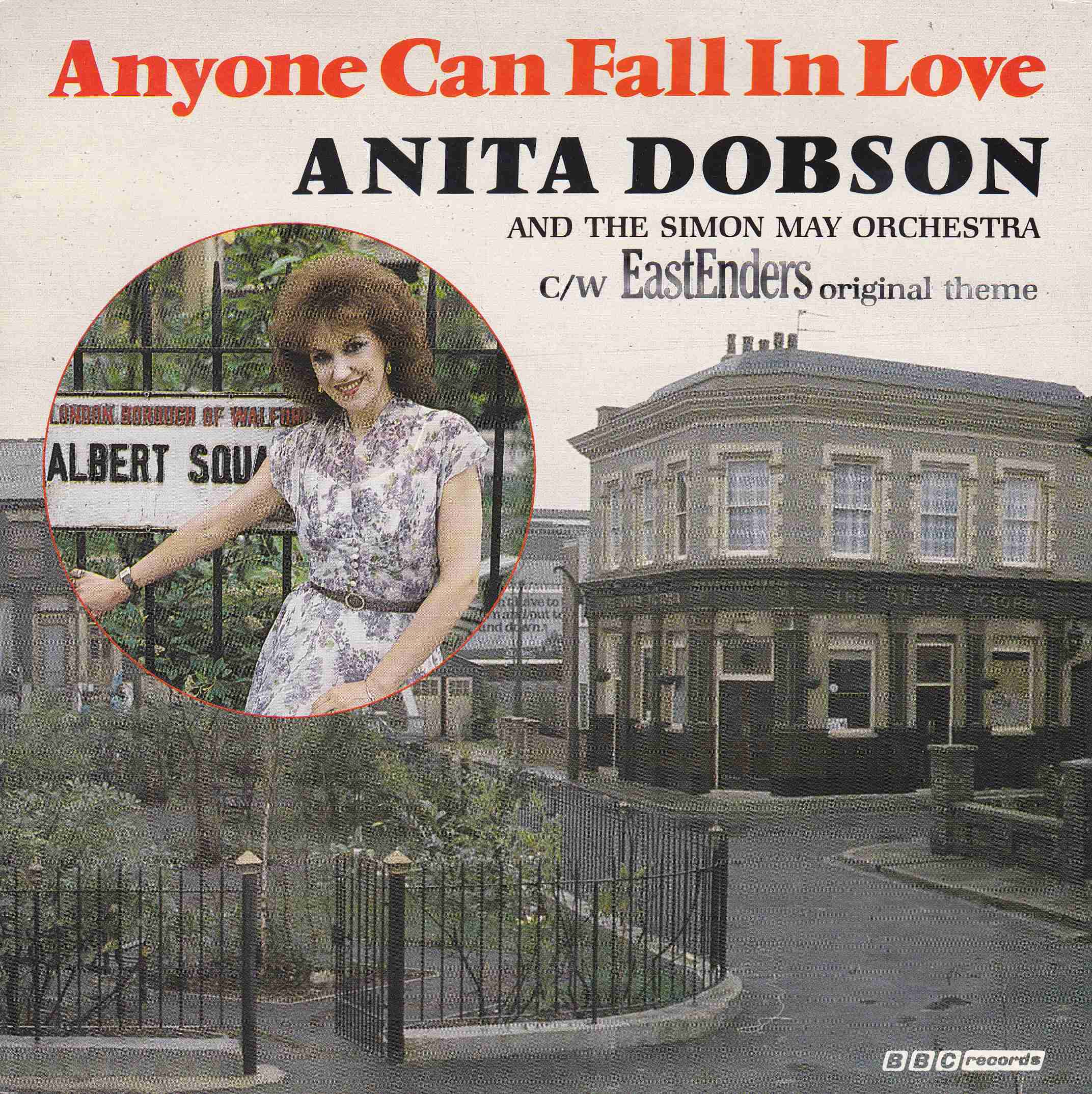 Picture of RESL 191 Anyone can fall in love (EastEnders) by artist Anita Dobson with the Simon May Orchestra from the BBC records and Tapes library